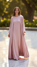 Ash Al Shab – Luxury Jacket Abaya Set in Armani Satin (Jacket + Inner)